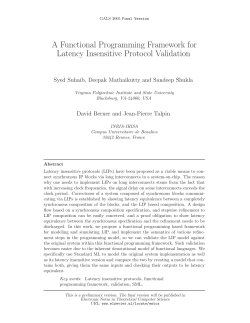A Functional Programming Framework for Latency Insensitive