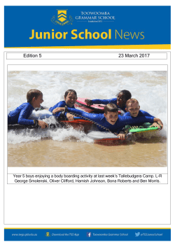 Edition 5 23 March 2017 - Toowoomba Grammar School