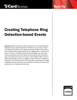 Creating Telephone Ring Detection-based Events