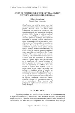 An inquiry into the future-oriented past tense in Persian