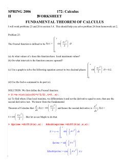 S x( ) := ⌠ ⌡0 sin &pi; t 2 dt ⌠ ⌡0 sin &pi; t 2
