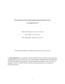 The emergence of shared understanding during unexpected events