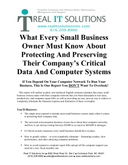 The 5 Most Common Computer Disasters That Wipe Out Small