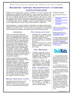 Rhabdoid Tumour Predisposition Syndrome