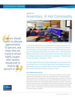 Amenities: A Hot Commodity