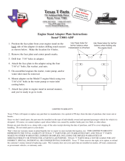 T3001-ADP - Engine Stand Adp