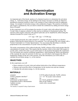 Energy of Activation