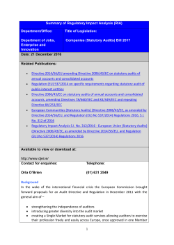 RIA Companies (Statutory Audits) Bill 2017