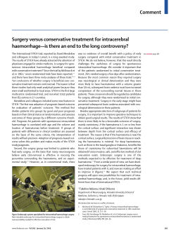 Comment Surgery versus conservative treatment for intracerebral