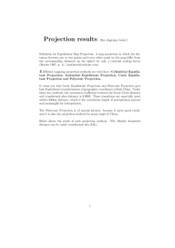 Definition for Equidistant Map Projection: A map projection in which