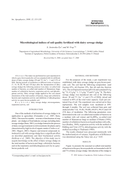 Microbiological indices of soil quality fertilized with dairy sewage