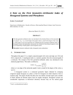 IJMC A Note on the First Geometric-Arithmetic Index of Hexagonal