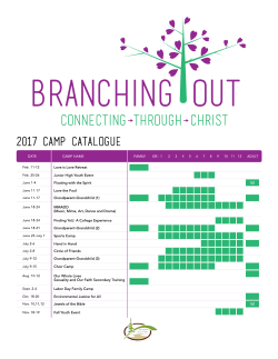 2017 Outdoor Ministries Catalog
