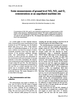 Some measurements of ground level NO, NO2 and O3
