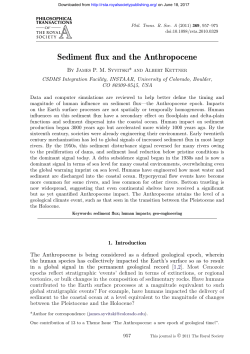 Sediment flux and the Anthropocene
