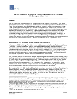 Unrestricted Endowment building has been identified as an ongoing