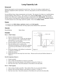 Lung Capacity Lab