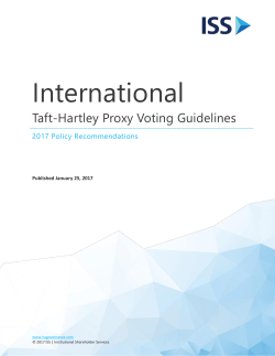 2017 Taft-Hartley International Voting Guidelines