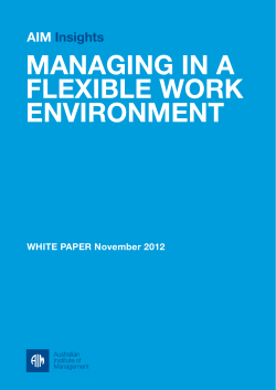 AIM Insights Managing in a flexible work environment