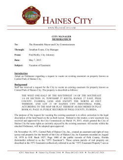Ordinance ORD-15-1492 - Vacation of Easement