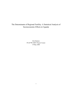 The Determinants of Regional Fertility