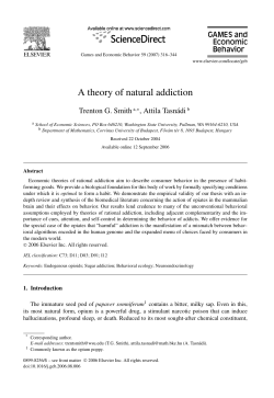 A theory of natural addiction
