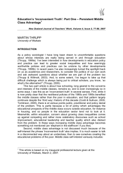 Education`s `Inconvenient Truth`: Part One