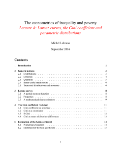 The econometrics of inequality and poverty