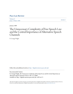 The Unnecessary Complexity of Free Speech Law and the Central