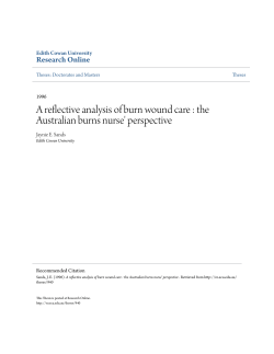 A reflective analysis of burn wound care : the