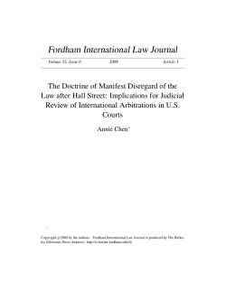 The Doctrine of Manifest Disregard of the Law after Hall