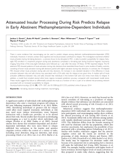 Attenuated Insular Processing During Risk Predicts