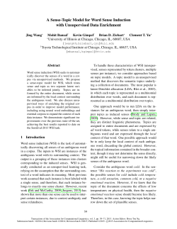 A Sense-Topic Model for Word Sense Induction with