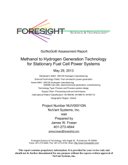 Methanol to Hydrogen Generation Technology for