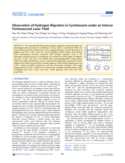 Observation of Hydrogen Migration in Cyclohexane under an
