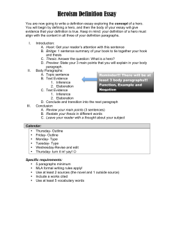 Heroism Definition Essay