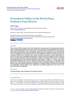 Procedural Utility in the Work Place, Evidence from Mexico