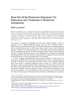 Contemporary Rhetoric, Vol