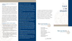 Brochure: You and Your Lawyer (Spanish)