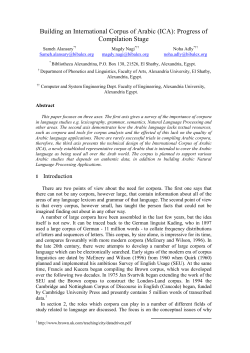 Building an International Corpus of Arabic