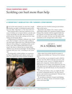 Scolding can hurt more than help