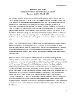 Circular B30-2011 1 MEMORIAL RESOLUTION ASSOCIATE