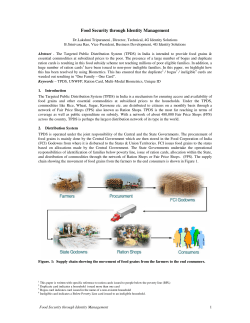 Food Security through Identity Management