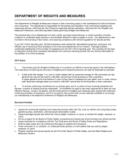 Weights and Measure - City of Fort Wayne