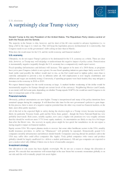 Market Flash &ndash; US elections 09.11.2016