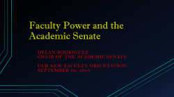 Faculty Power and the Academic Senate