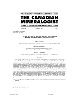PARTIAL MELTING OF SULFIDE ORE DEPOSITS DURING