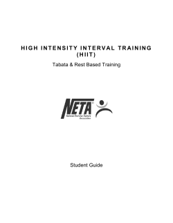 HIGH INTENSITY INTERVAL TRAINING (HIIT)