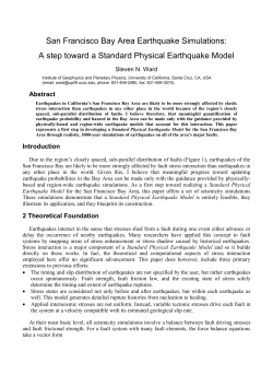 San Francisco Bay Area Earthquake Simulations: A step toward a