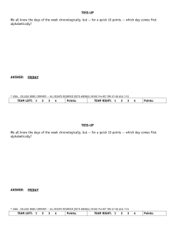 for a quick 10 points